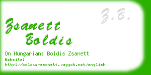 zsanett boldis business card